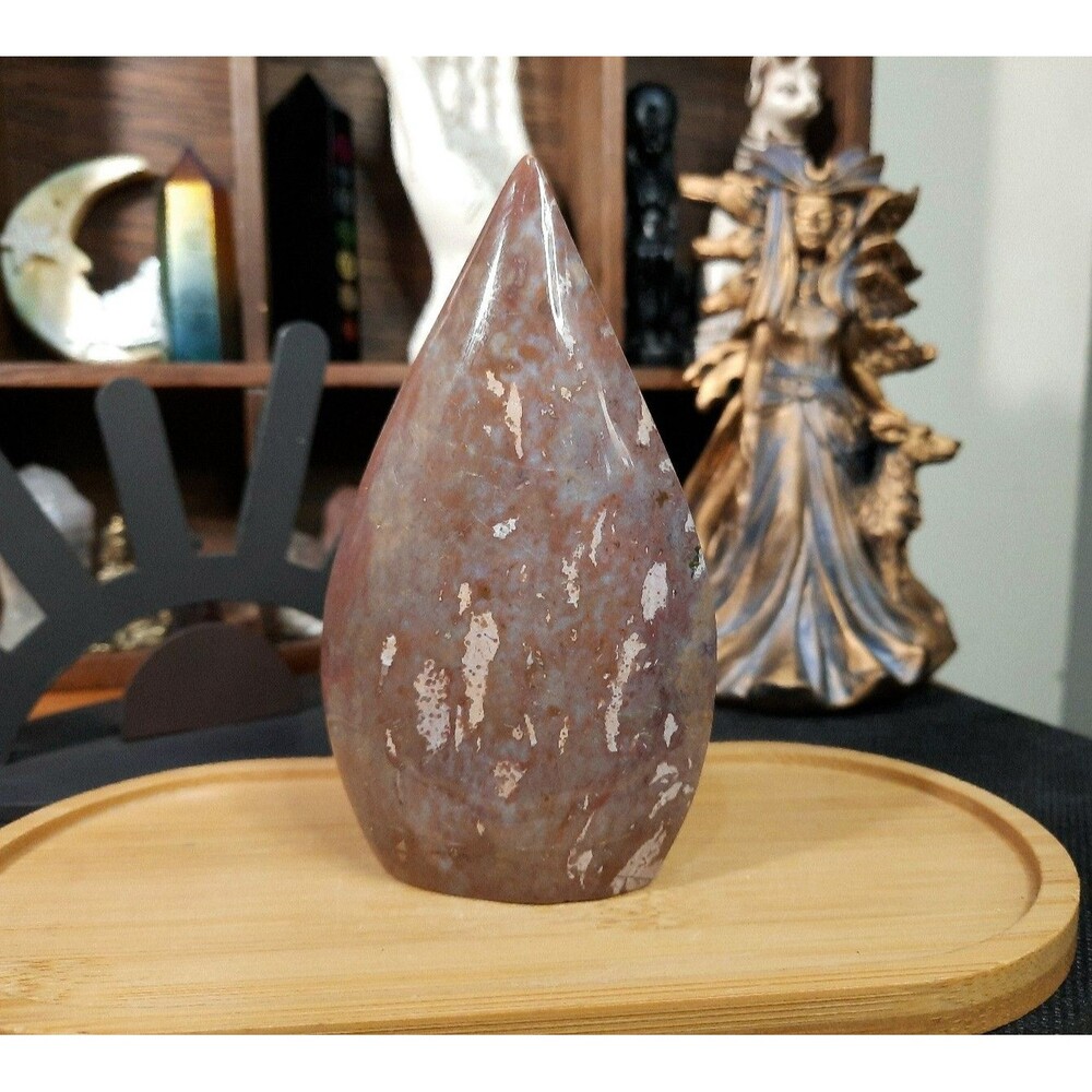 Ocean Stone Jasper Crystal Flame Freeform - Picture 4 of 5